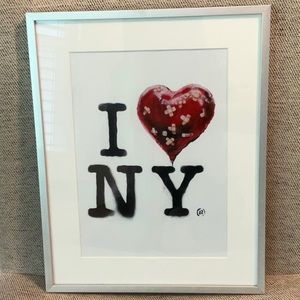 I Love NY framed art